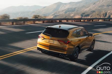 Acura MDX Type S 2022, trois quarts arrière